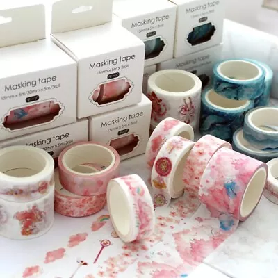 3 Washi Tape | Masking Tape | Whales | Pets | Cherry Blossom | Pink | Stars • $5.50