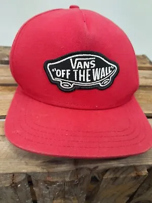 Vans Off The Wall Red Adjustable Fastening Cap • £13.99