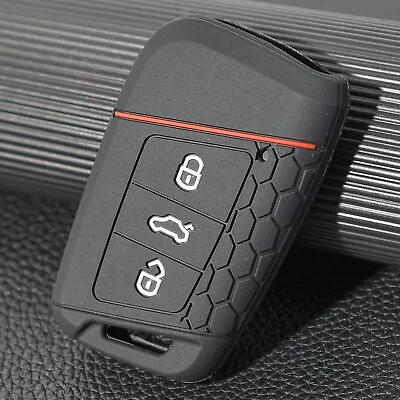 $6.45 • Buy Silicone Remote Key FOB Cover Case Key Chain For VW Jetta Passat Golf 3 Button