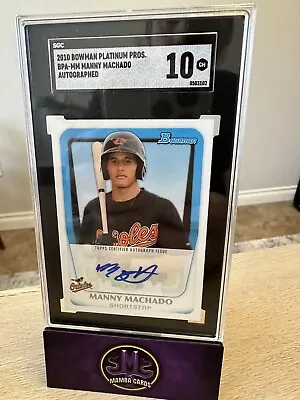 2010 Bowman Platinum Manny Machado Auto  • $100