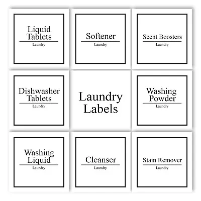 £1.25 • Buy Laundry Labels, Laundry Storage, Labelled Storage, Personalised Storage, Hinch