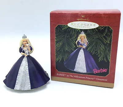 Hallmark Keepsake Barbie As The Millennium Princess Ornament Purple Blue Gift • $8.46