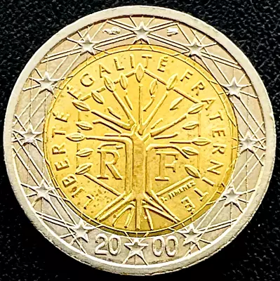 2000 France Coin 2 Euro KM# 1289 Bi-Metallic Coins Europe 2002R EXACT COIN SHOWN • $10