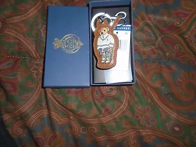 RALPH LAUREN POLO Preppy Cricket BEAR Key Chain Ring Fob Purse Charm W/ Box • $49.99