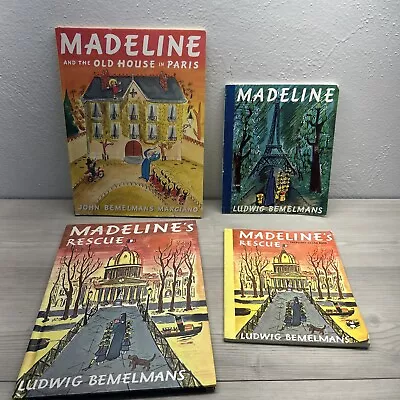 Lot Of 4 Madeline Books By Ludwig Bemelmans - Paperback & Hardcovers • $8.24