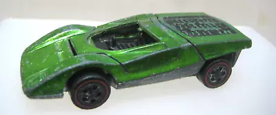 VINTAGE HOT WHEELS REDLINE FERRARI 512S IN GREEN NO WINDSHIELD USA BASE USED X • $0.99