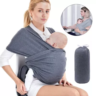 Baby Sling Strap Stretchy Baby Wrap Carrier Newborn Infant Carrying Wrap Sling • £12.95