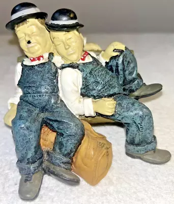 Laurel And Hardy Sleeping On Bench SHUDEHILL Figurine Vintage Resin Hand Painted • £22