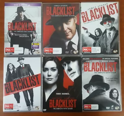 BLACKLIST COMPLETE SEASON 1 TO 6 DVD TV JAMES SPADER MEGAN BOONE FBI Region 2&4 • $85