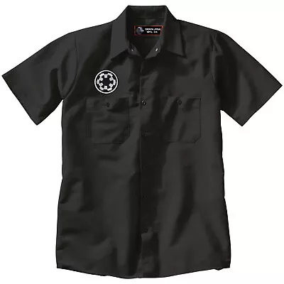 Star Wars IMPERIAL EMPIRE TIE FIGHTER Button Mechanic Type Work SHIRT Black Punk • $34.99