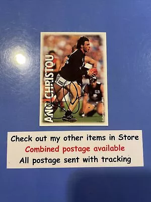 1996 Pro Squad Optus Vision Carlton Ang Christou Personally Signed Card • $6