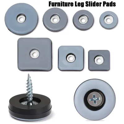 8/20PCS Furniture Pads Glides Plastic Screw In Chairs Sofas Beds Gliders Covers • £7.78