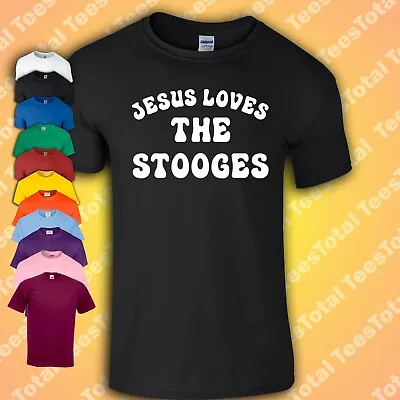 Jesus Loves The Stooges T-Shirt | Iggy Pop | Punk Rock | Retro | 70s • £15.29