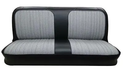 Chevy C10 Pickup Vinyl & Houndstooth Seat Upholstery For Front Bench - 1967-1972 • $495