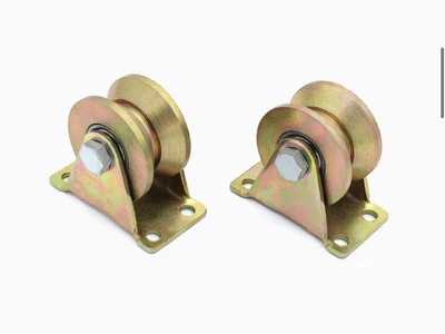 $13.33 • Buy 2 Pcs 2 Inches (Color Galvanizing) V-Groove Track Wheel Sliding Door Roller B1