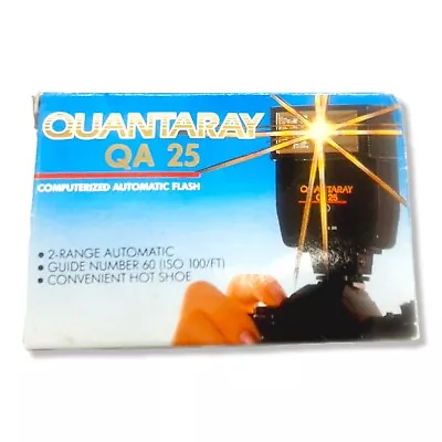 NEW QUANTARAY FLASH QA 25 QA25 Automatic Computerized Hot Shoe Mount Auto 60°  • $27.16