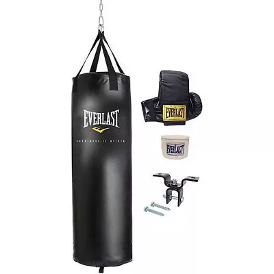 Everlast 70 Lbs. Heavy Bag Kit Wraps Gloves Boxing MMA Punching Training Fight • $92.99