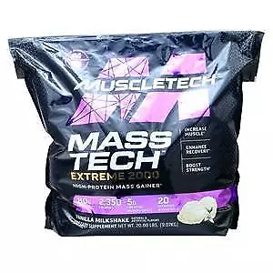 Muscletech Mass Tech Extreme 2000 - Performance Series Vanilla Milkshake 20 Lbs • $114.39