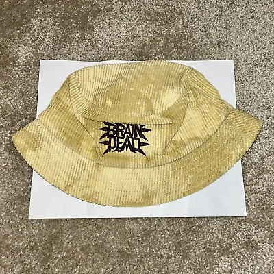 Brain Dead Spikey Bleached Corduroy Bucket Hat - Gold - New With Tags • $34.98