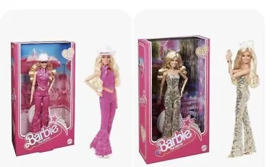 Barbie The Movie Collectible Dolls Margot Robbie In Gold Disco & Pink Western • $451.51