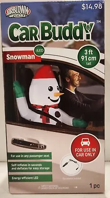 Gemmy Auto Car Buddy Snowman Christmas Airblown Car Seat Inflatable Decoration • $7.99