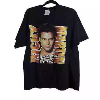 Ricky Martin Vintage Gildan La Vida Loca Tour 100% Cotton Graphic T-Shirt Sz XL • $65