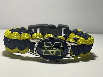  Michigan Wolverines NCAA Paracord Bracelet NEW Free Shipping!! • $8.95