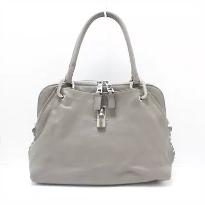 Auth MARC JACOBS - Gray Beige Leather Handbag • $82