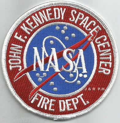 N.A.S.A. - J.F. Kennedy Space Center Florida  (4  Round Size) Fire Patch • $4.35