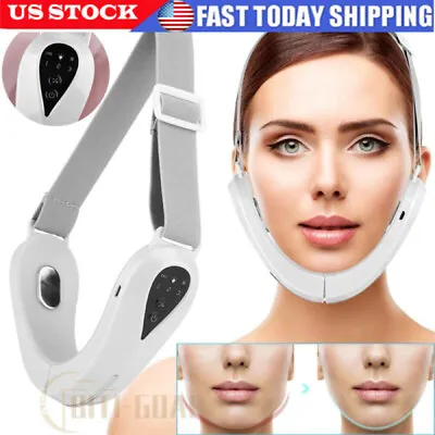 $19.25 • Buy Electric V-Shape Face Lift Massager Double-Chin Removal LED Skin Tightening Belt