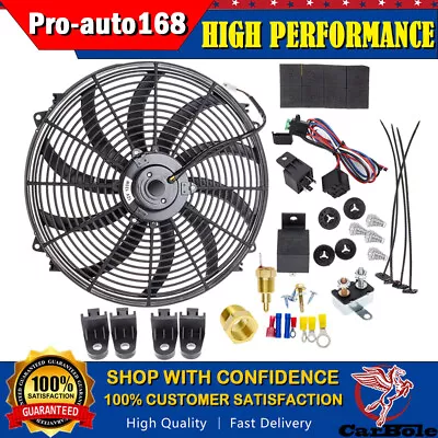 16  Inch 12V Electric Radiator Fan Pusher Puller 120w High Power Motor 3500 CFM • $62.99