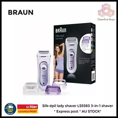 Braun Silk-épil Lady Shaver LS5560 3-in-1 Shaver *Free Express Post* • $69