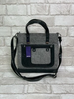 £28.37 • Buy NWT Mexx Grey Wool/Patent Crossbody Bag
