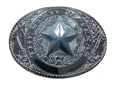 Western Rodeo TEXAS Cowboy Lone Star Belt Buckle Silver  Hebillas Vaqueras • $12.95