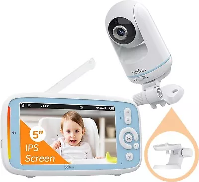 BOIFUN 5  Baby Monitor With Camera 720P HD IPS Screen3 X Zoom VOX FunctionUK • £45