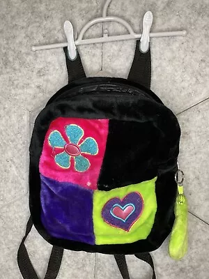 90s Mini Rave Backpack Purse Colorful Flowers Hearts Kidcore • $8