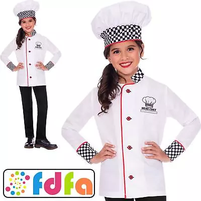 Amscan Chef Cook Baker Kids Childs Girls Boys Fancy Dress Costume • £13.39