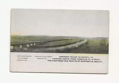 Early View Of The Virginian Rr Trestle Near Altavista Va Terminus W. E. Burgess • $26