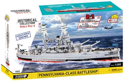 Executive Edition - 2 In 1 Pennsylvania-Class Battleship - COBI 4842 - 2100 Bric • $348.16