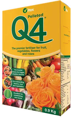 Vitax Q4 All-Purpose Pelleted Premium Plant Feed Food Fertiliser Box - 900g • £8.99