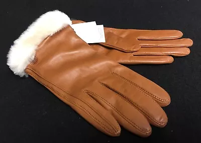 UGG Australia Smart Leather Touch Screen Sheepskin Cuff Gloves U1746 Women's • $53.99