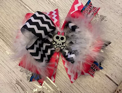 Monster High Set Of 2 Boutique Hair Bow Stacked With Feathers 2 Bows • $8.99