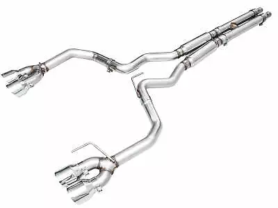 AWE Track Edition Exhaust For S650 Ford Mustang GT Fastback Quad Chrome Tips • $1695