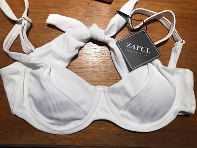 Ladies Zaful Forever Young White Underwire Bikini - Size 8 • £9.50