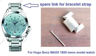 Hugo Boss Mens Designer Suit MAXX Silver Bracelet Strap Wrist Watch Links 1800 • £28