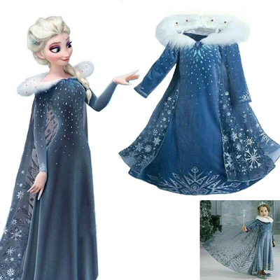 $14.99 • Buy Girls Frozen Princess Costume Kids Party Birthday Dress Up Fancy Costume