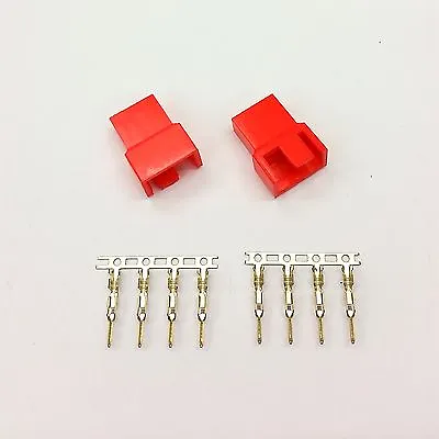 Pk Of 2 - Male 4 Pin Fan Power Connector - Red Colour Inc Pins • £2.39