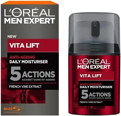 L'Oréal Men Expert Vita Lift 5 Anti Ageing ActionsPro-Retinol Peppermint 50 ML • £9.49