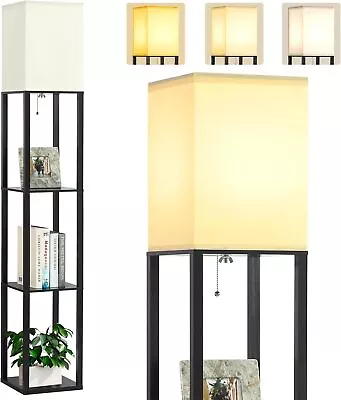 Floor Lamp With Shelves 3-Tier Modern Floor Lamps For Living Room Standing Lamp • $33.99
