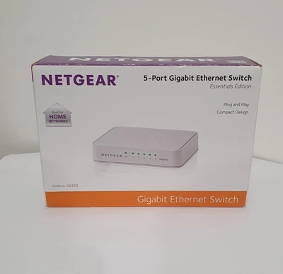 $25 • Buy NETGEAR 5-Port Gigabit Ethernet Unmanaged Switch (GS205) - Desktop, Ethernet
